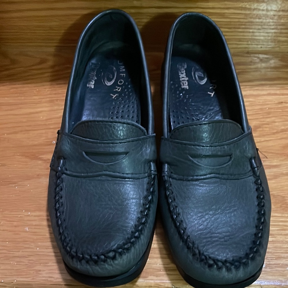 Dexter dark grey leather loafers size 6US